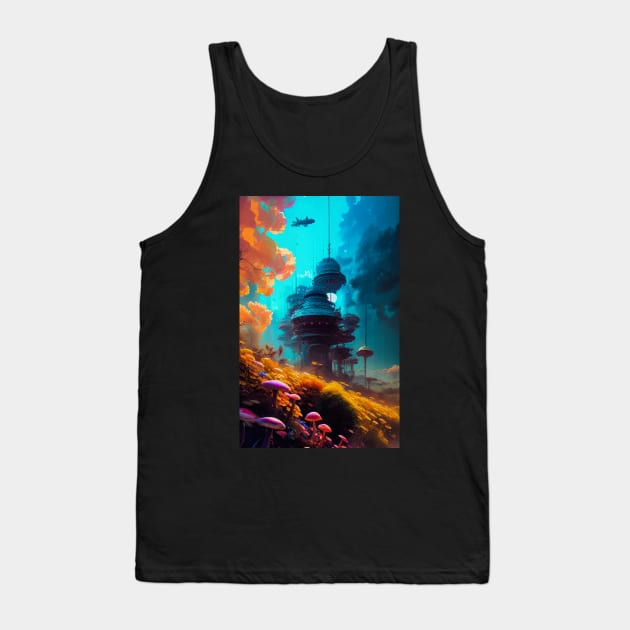 Abstract Another World Aliens City Tank Top by Voodoo Production